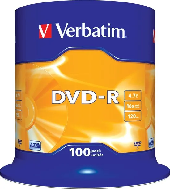 "Verbatim DVD-R AZO 4,7GB 16X SP MATT SILVER - Rohling"