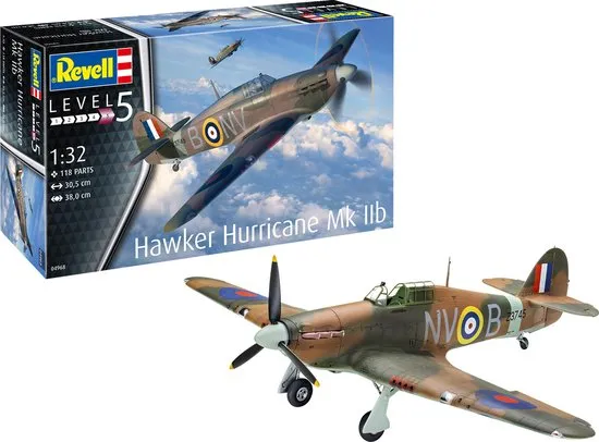 1:32 Revell 04968 Hawker Hurricane Mk IIb Plastic kit