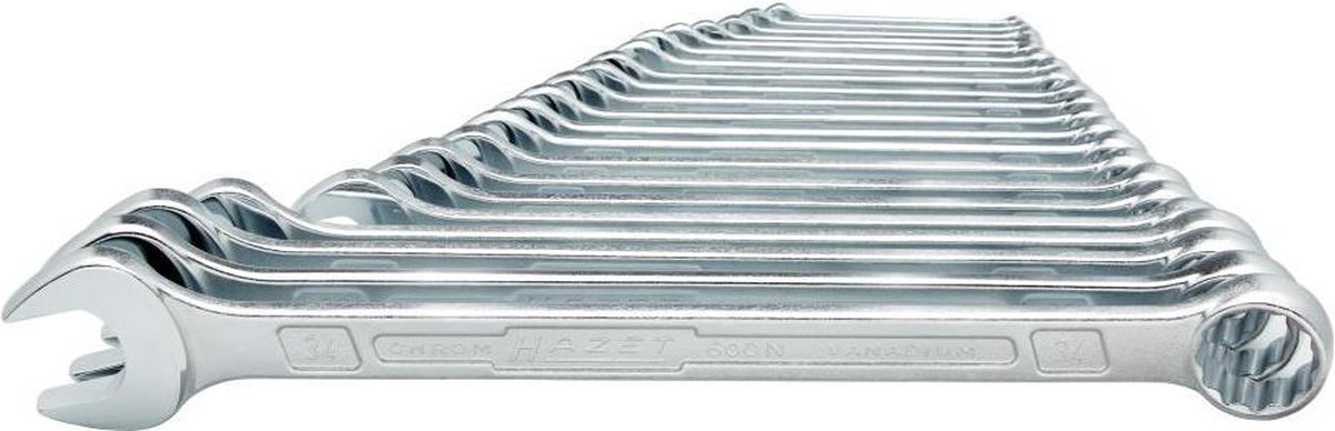 Hazet Ring-steeksleutelset | 600N | 21 stuks | min 6-34 mm breed | speciaal staal 4000822567