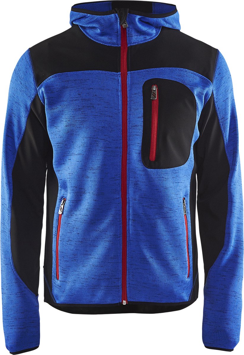 Blåkläder Gebreid vest met softshell 49302117 | Korenblauw/Zwart | Maat S - 7330509446379