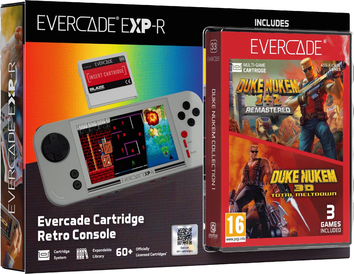 Evercade EXP-R Solo + Duke Nukem Collection 1 Bundle