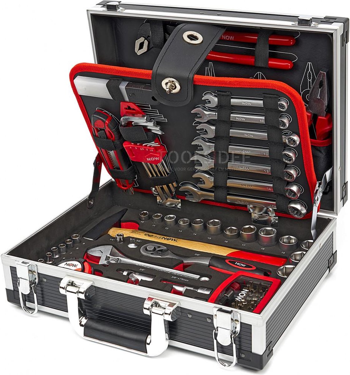 NOW Gereedschapsassortiment | 105-delig | in aluminium framekoffer | 1 stuk - 4000802096 - 4000802096