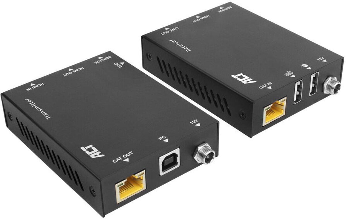 ACT 4K HDMI 2.0 KVM extender set over CAT6A. tot 70 meter