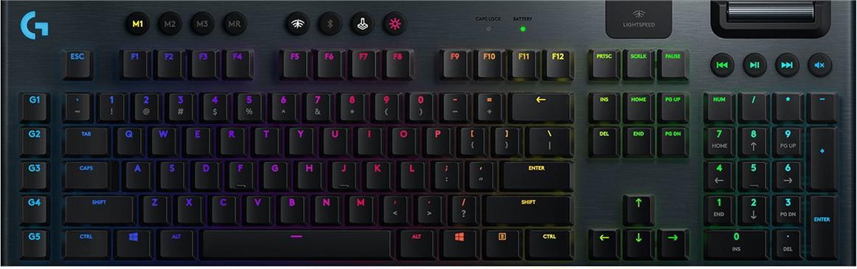 Logitech G915 - Draadloos Mechanisch Gaming Toetsenbord - Frans Azerty - Zwart