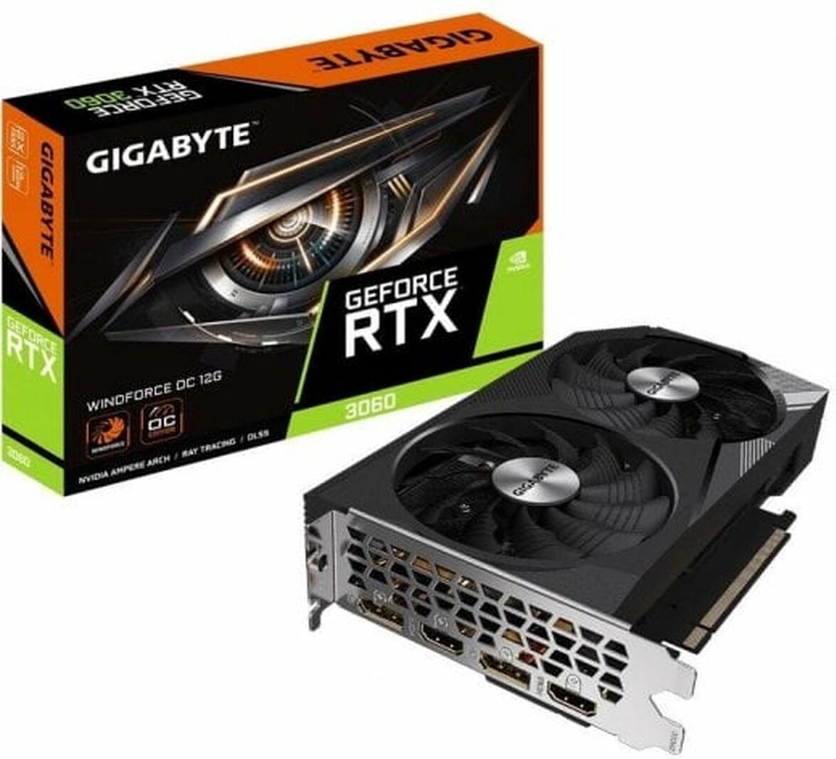 Graphics card Gigabyte GV-N3060WF2OC-12GD 12 GB GDDR6 GeForce RTX 3060 NVIDIA