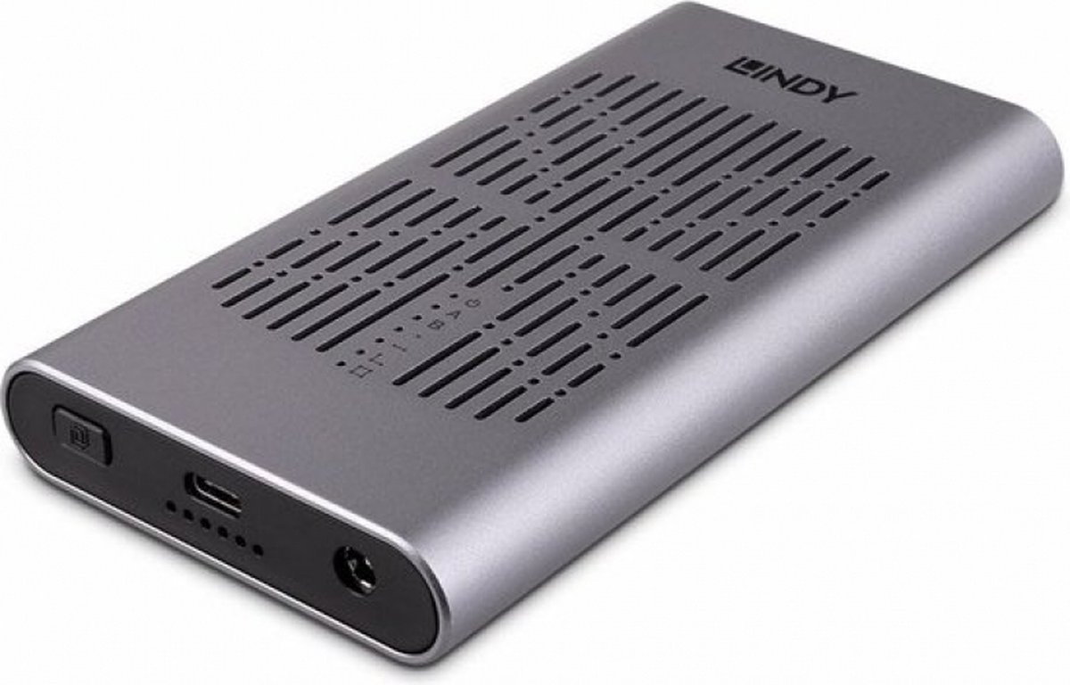 Lindy 43382 USB 3.2 behuizing voor 2x2 Dual M.2 NVMe met kopieer optie