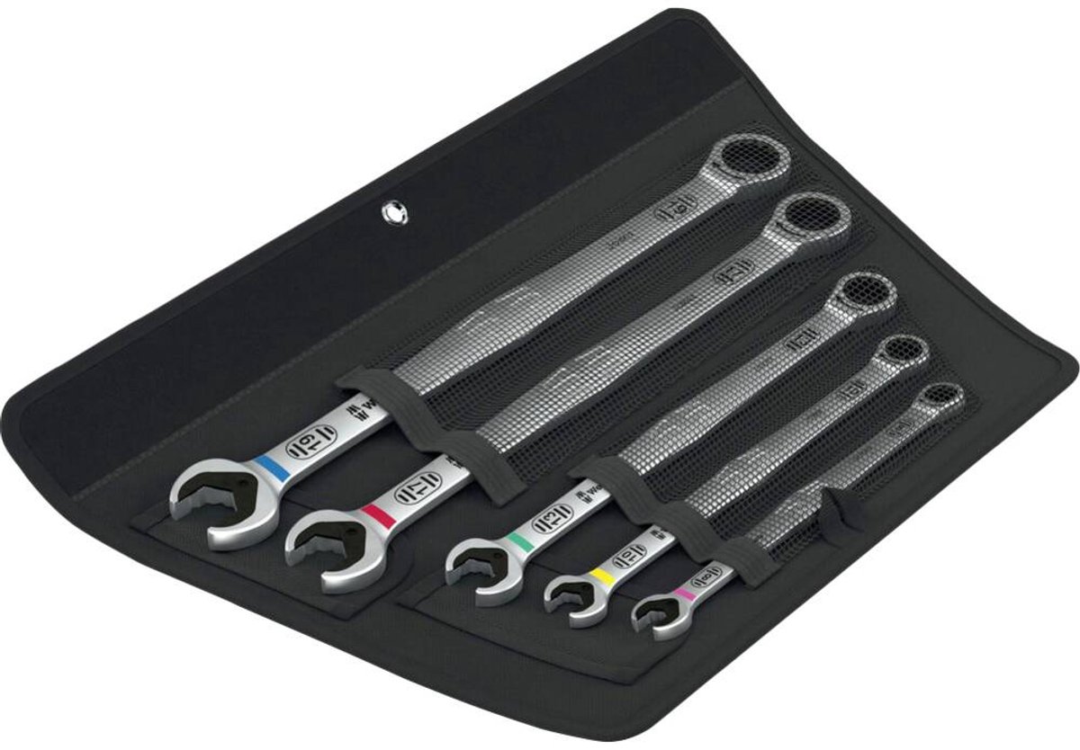 Wera 05020380001 5-delige 6007 Joker 5 Set 1 Steek-ringratelsleutelset - 8-19mm
