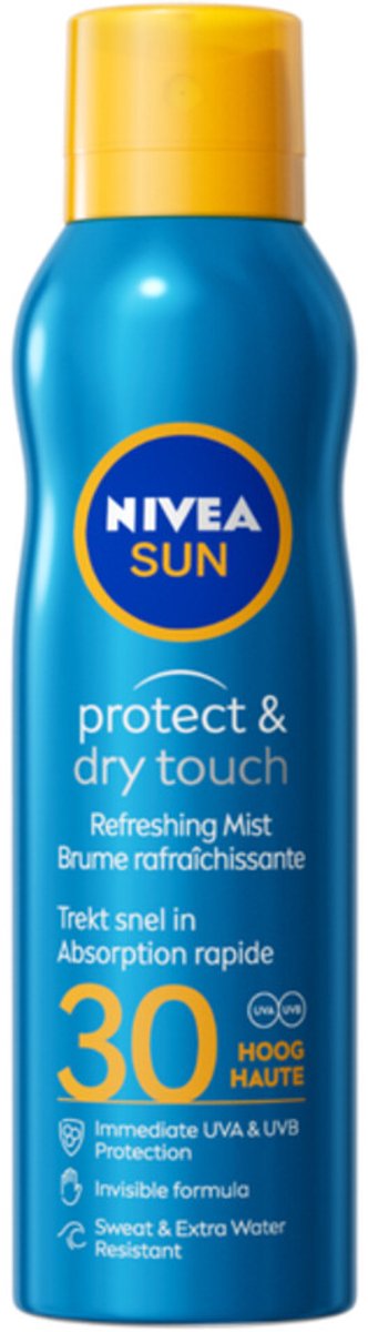 6x Nivea Sun Protect en Dry Touch Verfrissende Vernevelende Spray SPF 30 200 ml