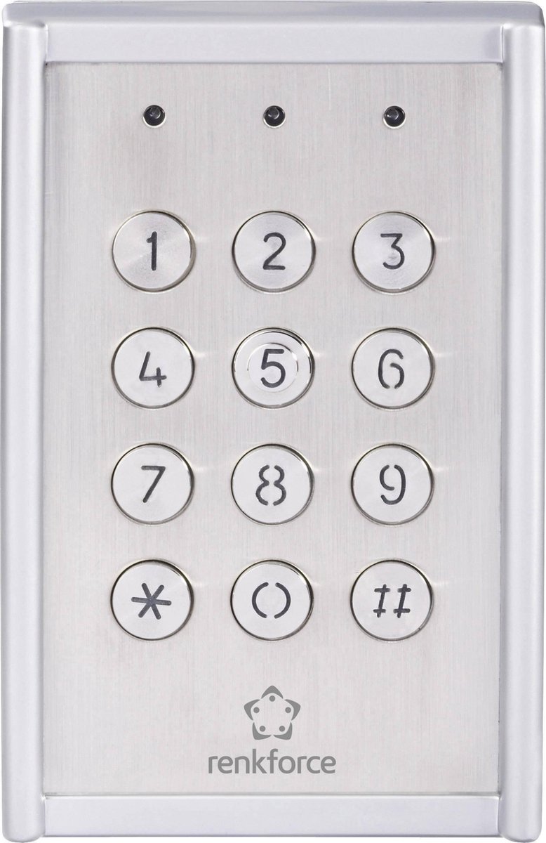 Renkforce 751624 Codeslot Opbouw (op muur) IP65 Met verlicht toetsenbord