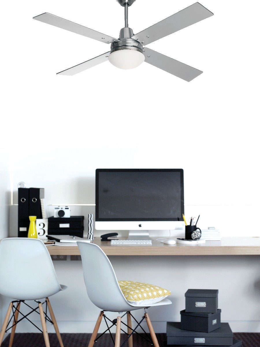 Lucci AIR Quest Plafondventilator 65 W (Ø x h) 122 cm x 40 cm Zilver