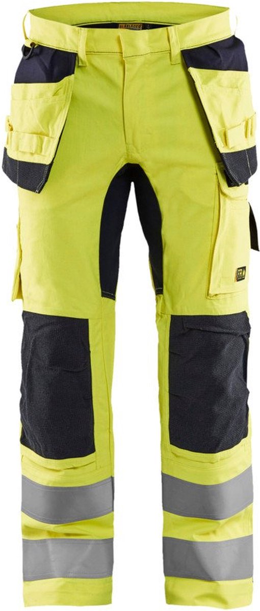 Blåkläder Multinorm werkbroek Inherent met stretch 15871512 | High Vis Geel/Marineblauw | Maat 52 - 7330509662465
