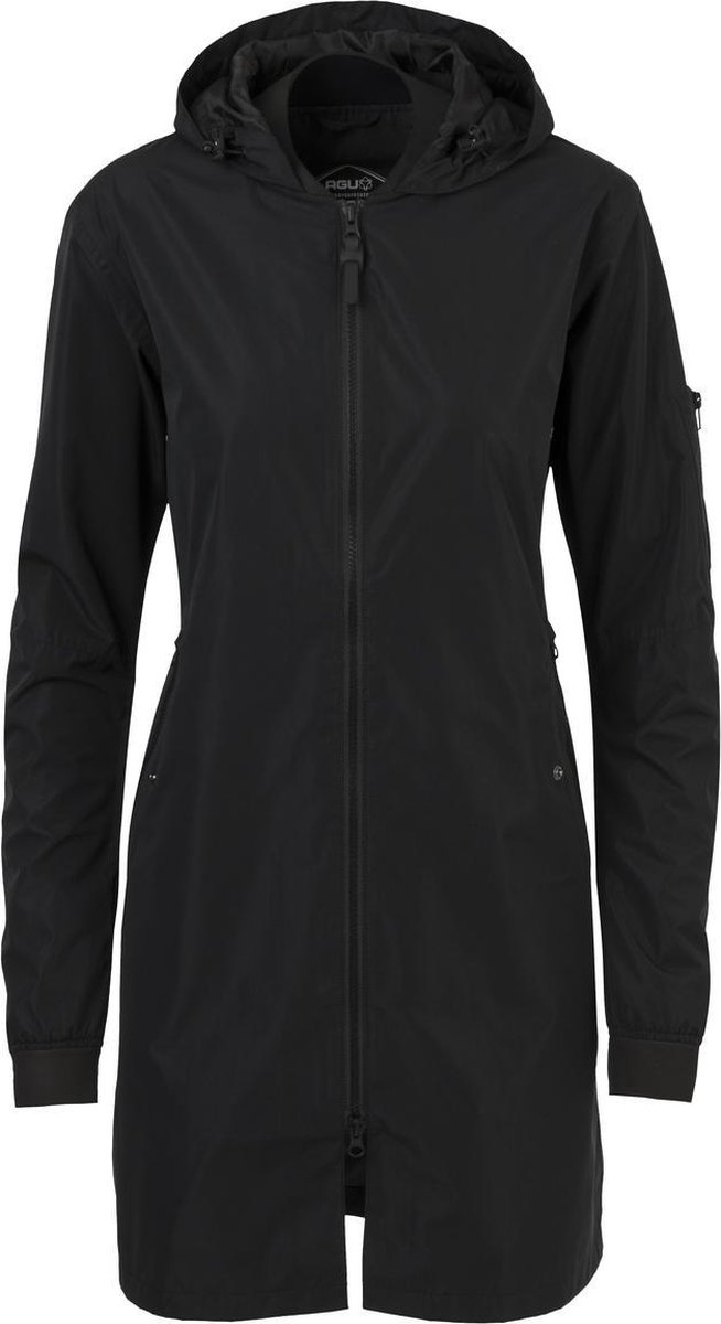 AGU Long Bomber Regenjas Urban Outdoor Dames - Zwart - XS - Waterdicht