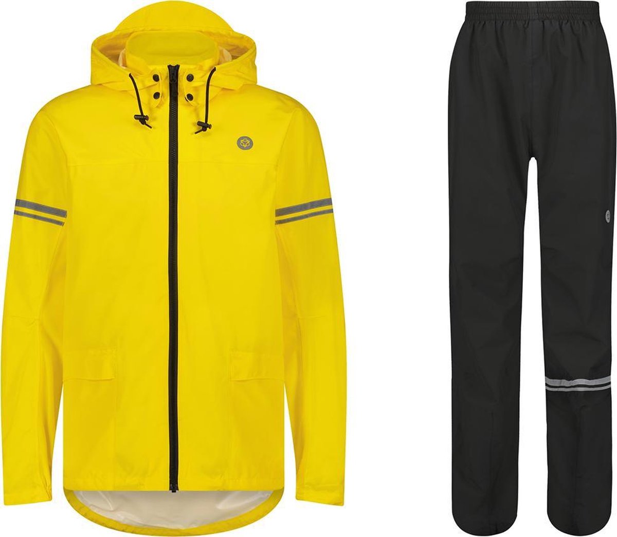 AGU Original Regenpak Essential - Geel Zwart - XXXL - Waterdicht