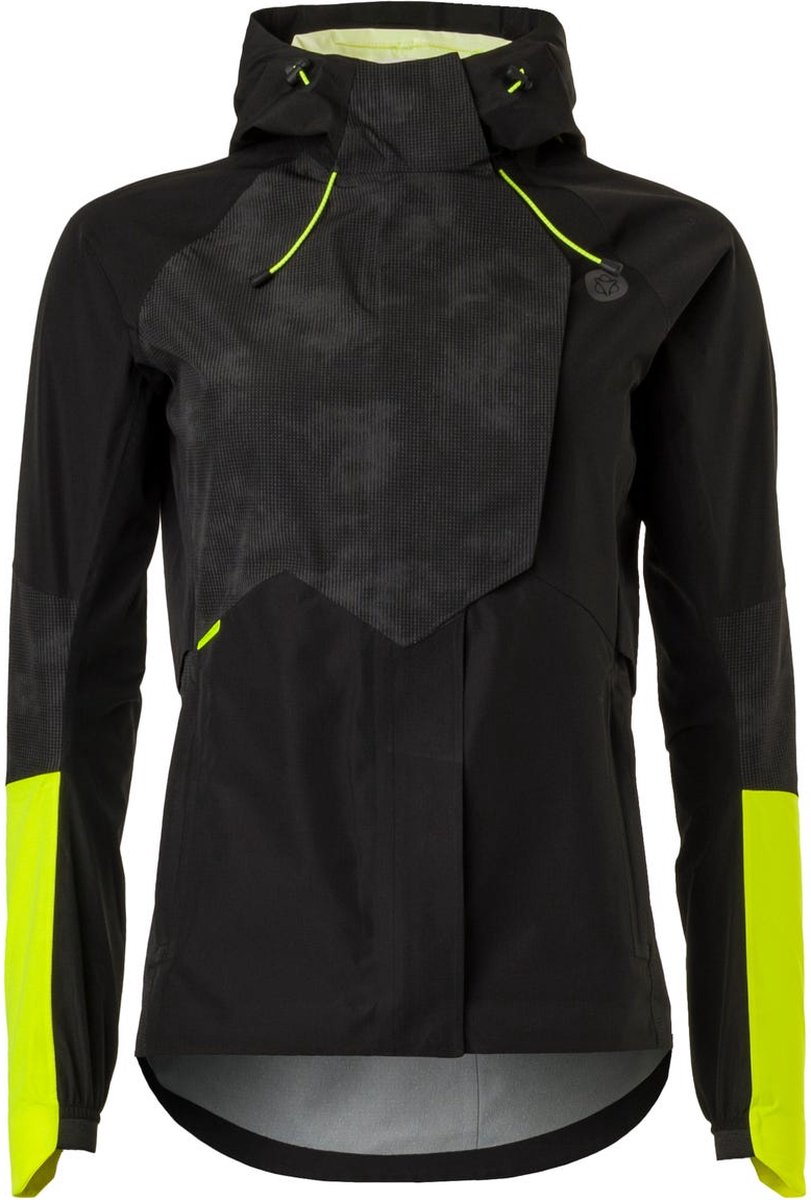AGU Tech Regenjas Commuter Dames Hi-vis & Reflection - Zwart - S - Waterdicht
