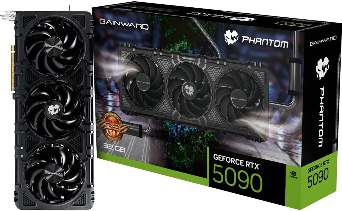 Gainward Nvidia GeForce RTX 5090 Videokaart GeForce RTX 5090 Phantom GS 32 GB GDDR7-RAM PCIe x16 HDMI 2.1, DisplayPort 2.1