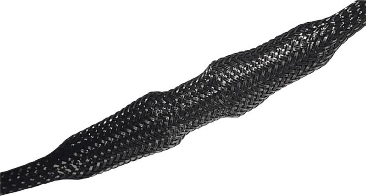 HellermannTyton 170-10800 HEGP08-PET-BK Gevlochten slang Zwart Polyester 5 tot 12 mm 100 m
