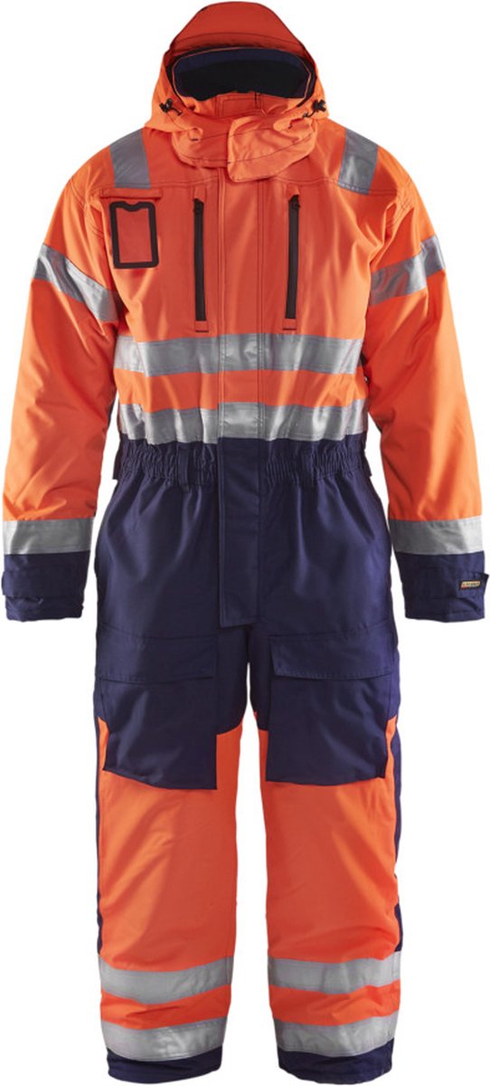 Blåkläder Winteroverall High-Vis 67631977 | High-Vis Oranje/Marineblauw | Maat 52 - 7330509253946