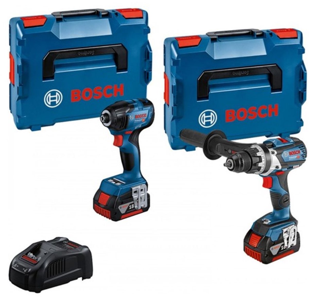Bosch Professional Accu Combiset 2-delig (GSR 18V-110C + GDR 18V-210C) 18V 5.0Ah in L-Boxx - 0615990N2W