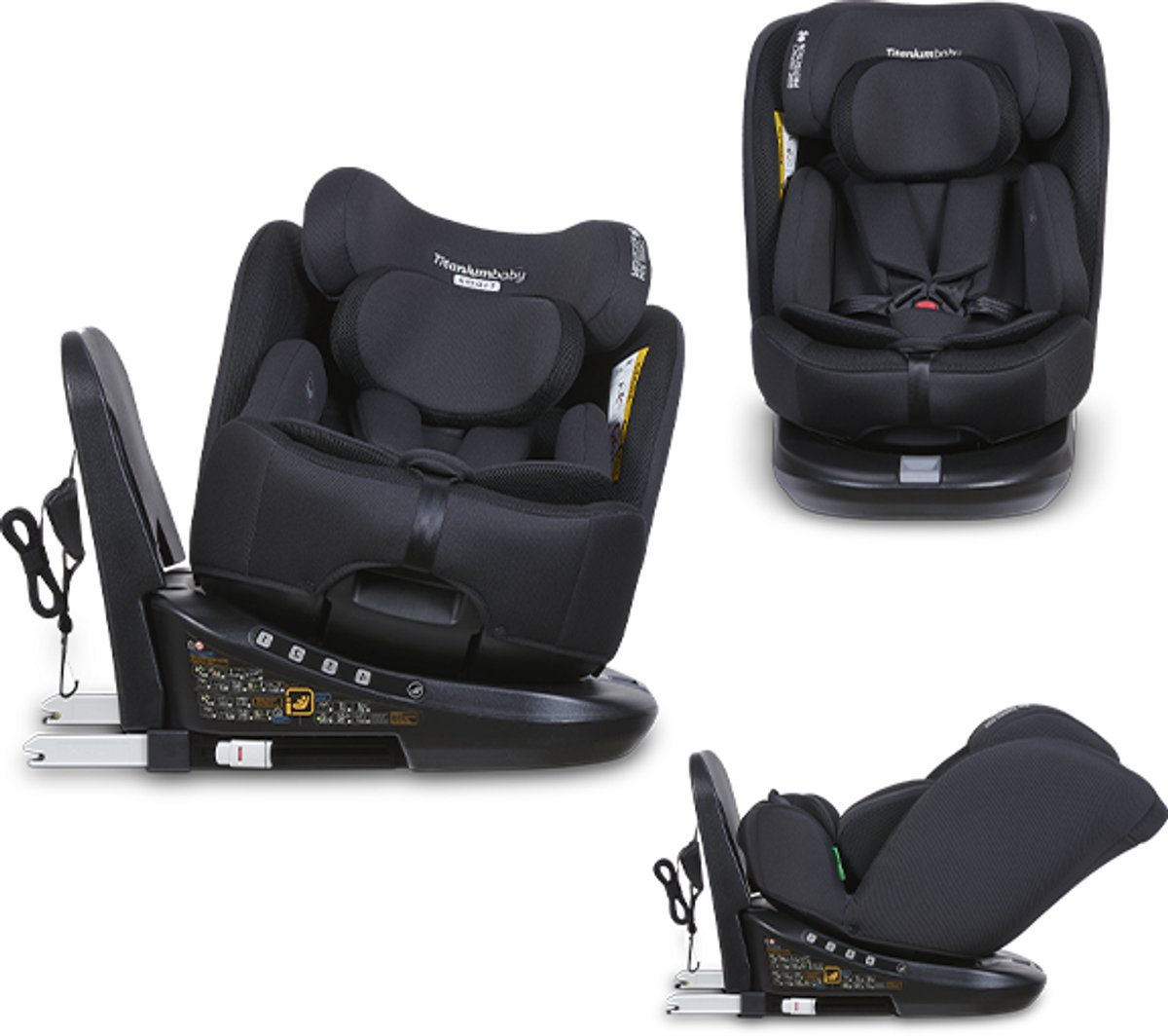 Autostoel Titanium Baby Smart Jade I-Size Black/Mesh