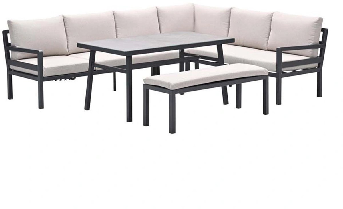 Corsica Lounge- diningset Rechts Desert Sand - Garden impressions