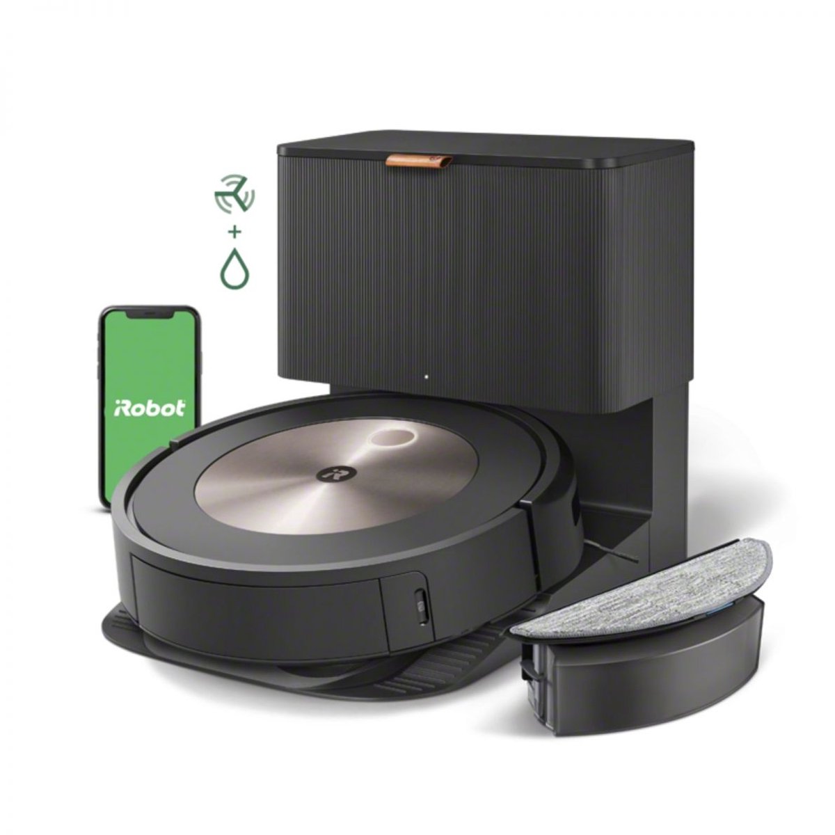 iRobot Roomba Combo j5+ - Stofzuiger - Nat dweilen - Zwart