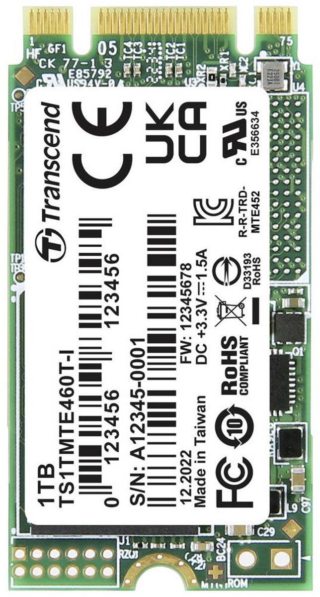 Transcend MTE460T-I 1 TB NVMe/PCIe M.2 SSD 2242 harde schijf PCIe NVMe 3.0 x2 Industrial TS1TMTE460T-I