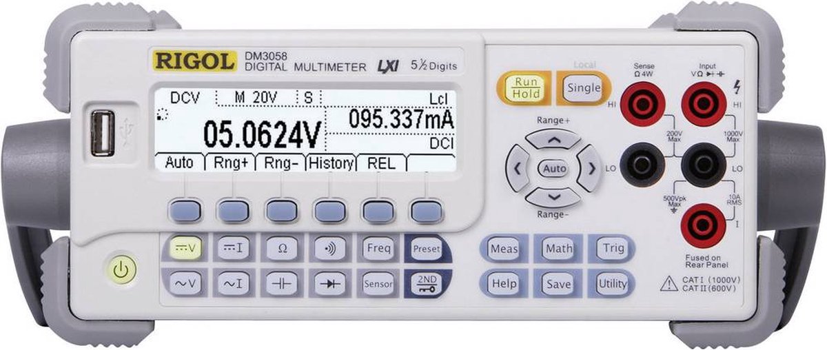 Rigol DM3058E Bench multimeter Digitaal CAT II 300 V Weergave (counts): 200000