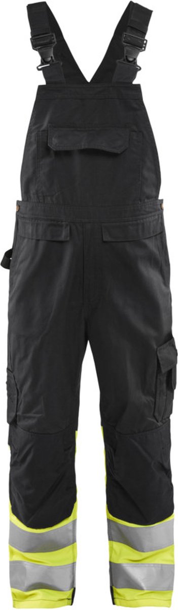 Blåkläder High-Vis bretelbroek 26621800 | Zwart/High-Vis Geel | Maat 44 - 7330509718681