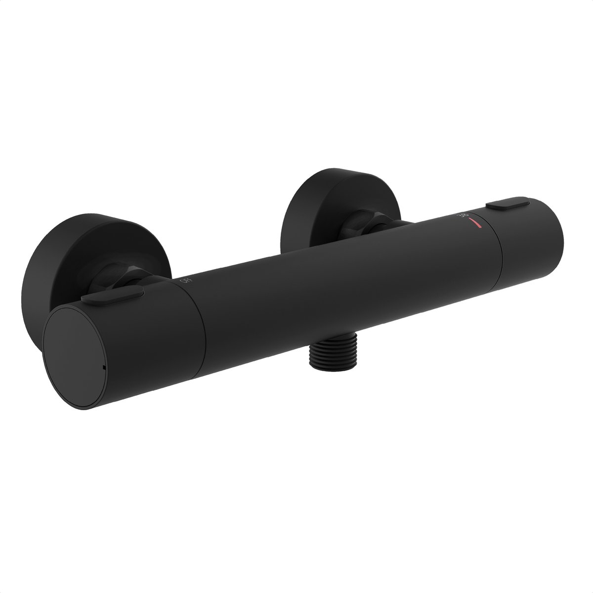 Schutte LOS ANGELES Thermostatische douchekraan | Mat Zwart - 33186