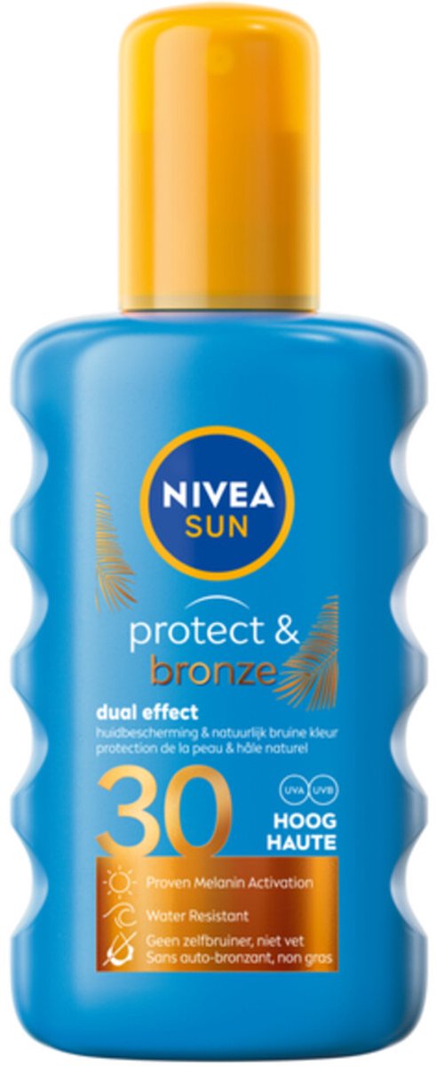 6x Nivea Sun Protect&Bronze Zonnespray SPF 30 200 ml