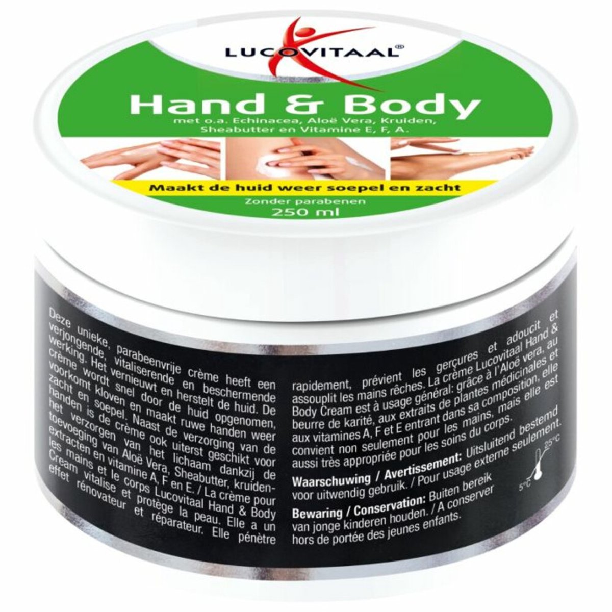 3x Lucovitaal Hand en Body Crème Echinacea&Aloë Vera 250 ml