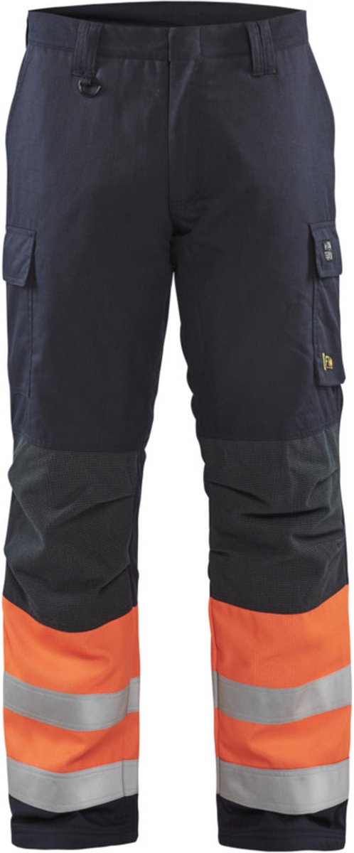 Blåkläder Multinorm winterwerkbroek 18691513 | Marineblauw/Oranje | Maat 44 - 7330509716793