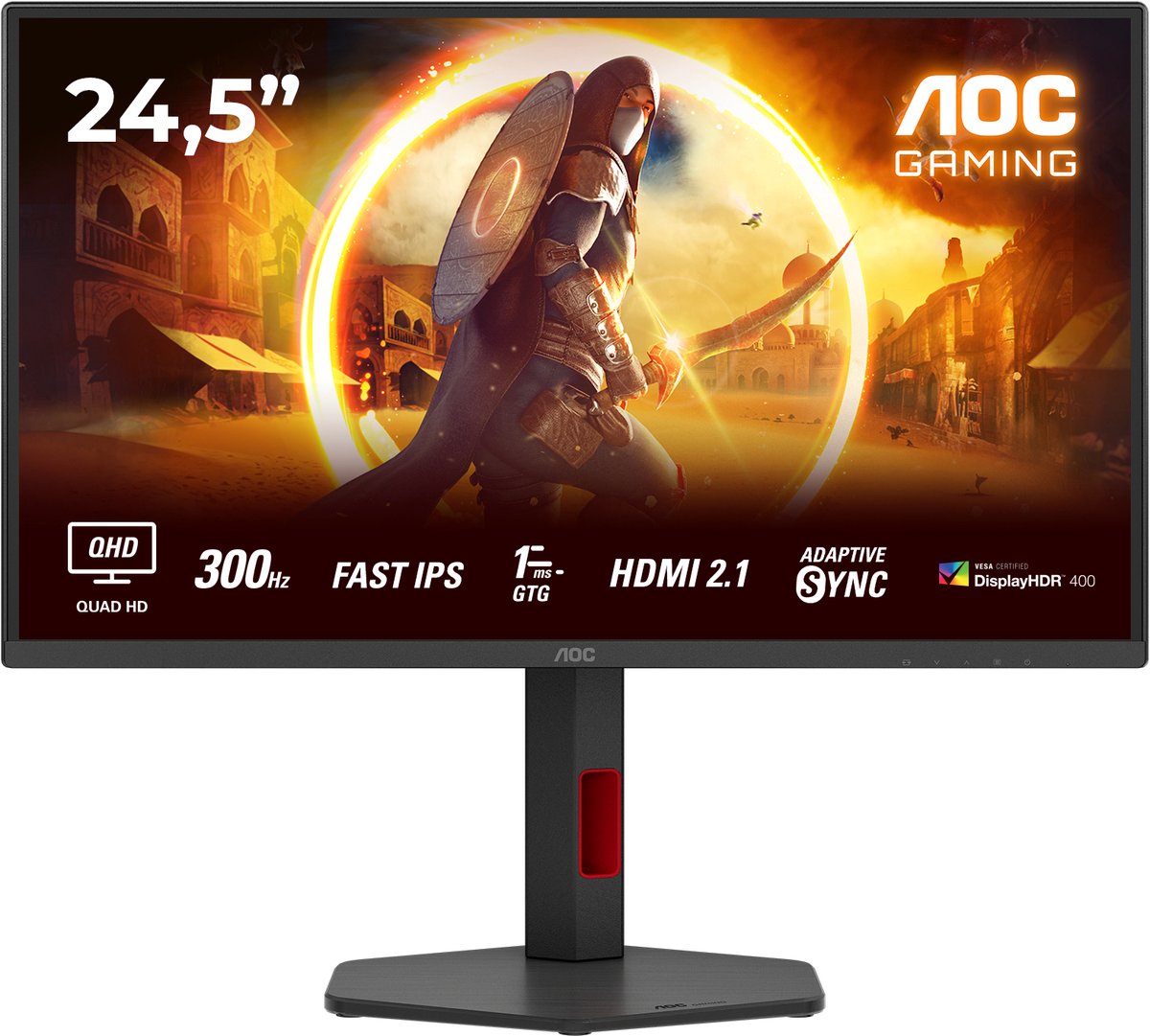 AOC Q25G4SR 25  Quad HD 300Hz IPS Gaming Monitor