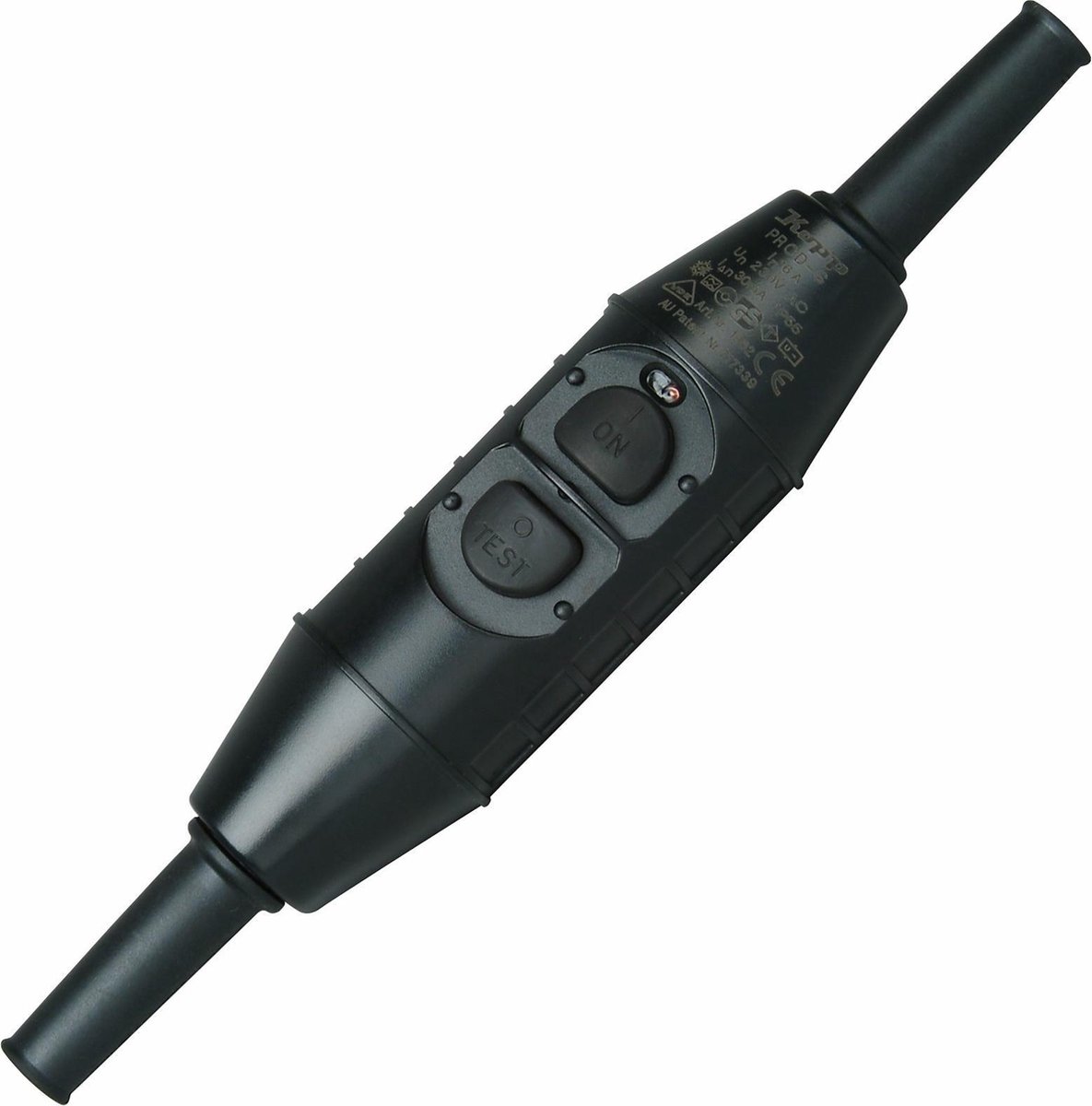 Kopp 1962.0001.5 PRCD-tussenstekker Kunststof PRCD 230 V Zwart IP55