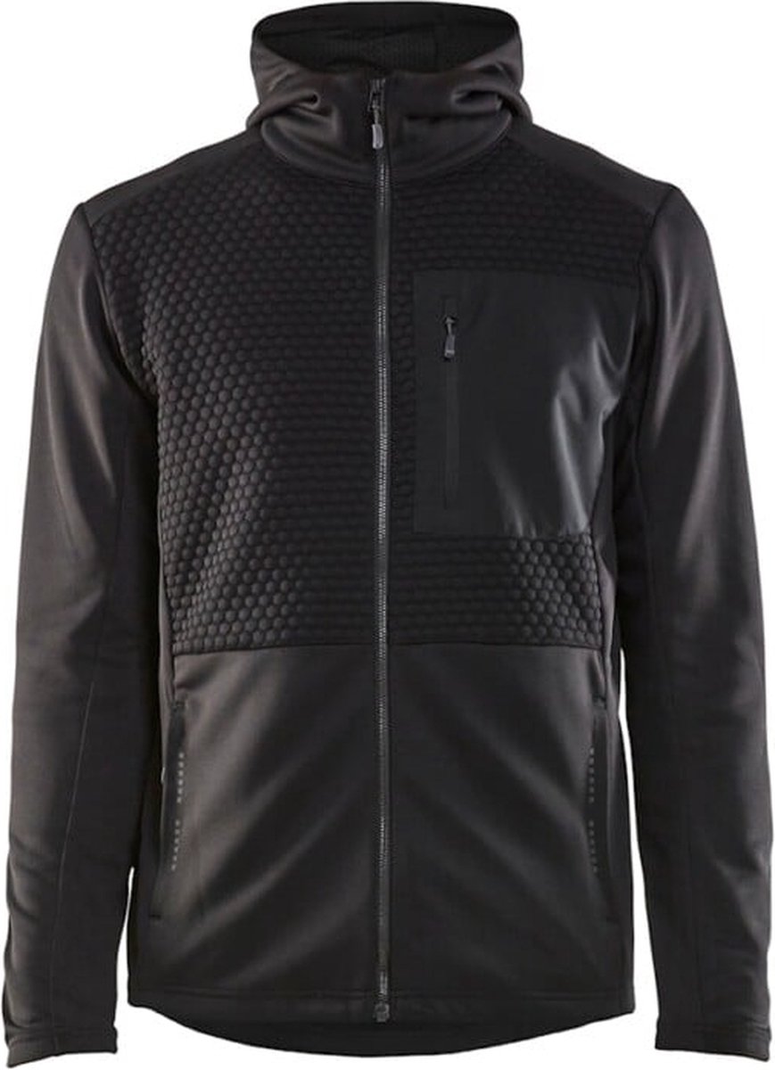 Blåkläder Hoodie met hele rits 35402526 | Zwart | Maat S - 7330509775783