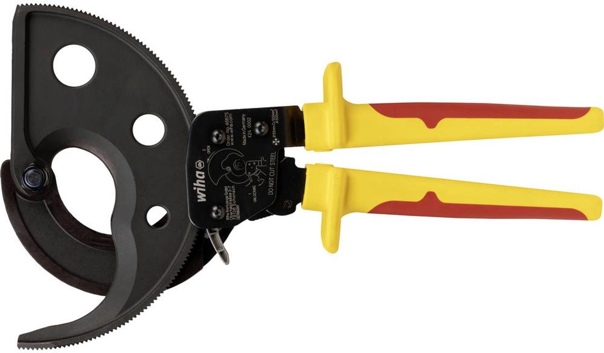 Wiha 46675 Kabelschaar Electric Met Ratelprincipe - 300mm - Tot 500 Mm²