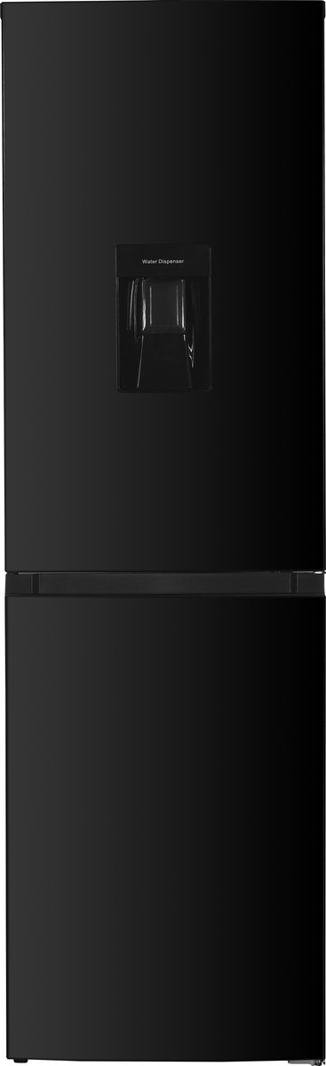 Exquisit KGC245-80-NF-W-040DB - Vrijstaande Koel-vriescombinatie - Waterdispenser - 245 Liter - No-Frost - D KLasse - Zwart