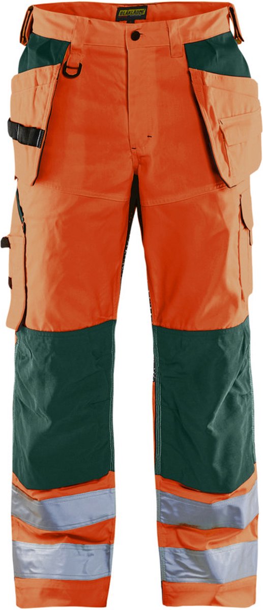 Blåkläder Werkbroek High-Vis met ventilatie 15651811 | High Vis Oranje/Groen | Maat 52 - 7330509571637