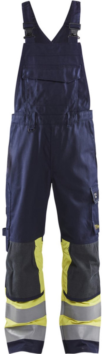 Blåkläder Multinorm bretelbroek Klasse 1 26071514 | Marine/High-Vis Geel | Maat 48 - 7330509799659