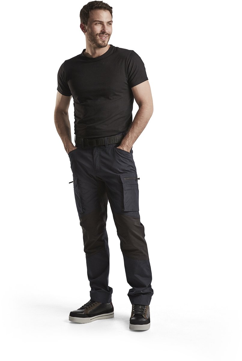 Blåkläder Service werkbroek met stretch 14591845 | Donker marineblauw/Zwart | Maat 46 - 7330509498293