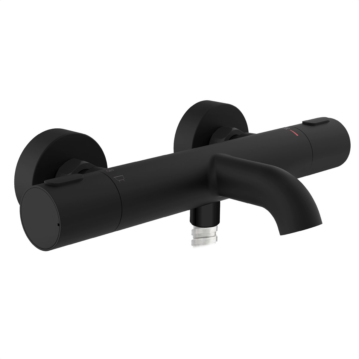 Schutte LOS ANGELES Thermostatische badkraan | Mat Zwart - 33196