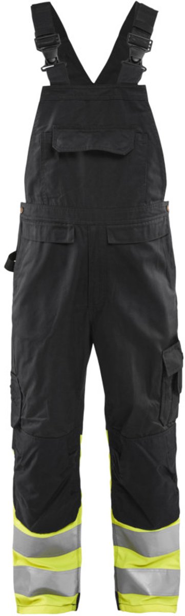 Blåkläder High-Vis bretelbroek 26621800 | Zwart/High-Vis Geel | Maat 52 - 7330509718728
