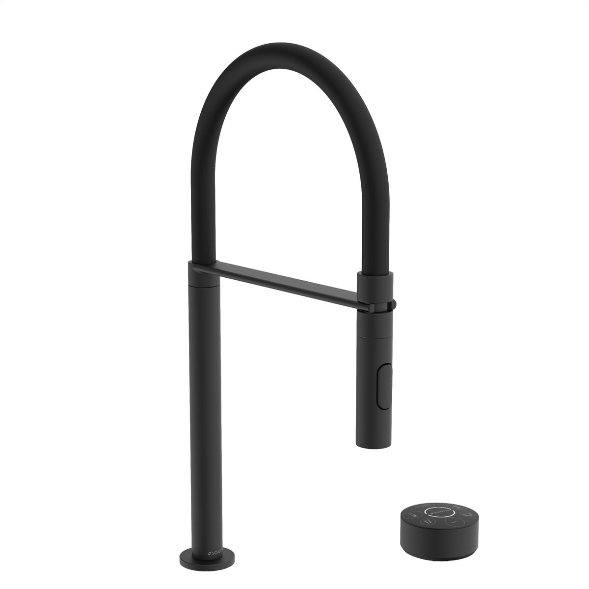 Schutte AQUADOT Digitale keukenkraan met smart control | Mat Zwart/Zwart | Met soft-touch slang - 99566