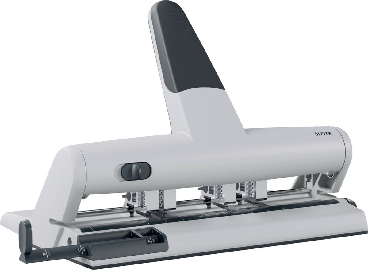 Leitz Meervoudige perforator 5114-00-84 Aantal bladen (max.): 30 vel (80 g/m²) Aantal gaten: 4 Zilver 1 stuk(s)