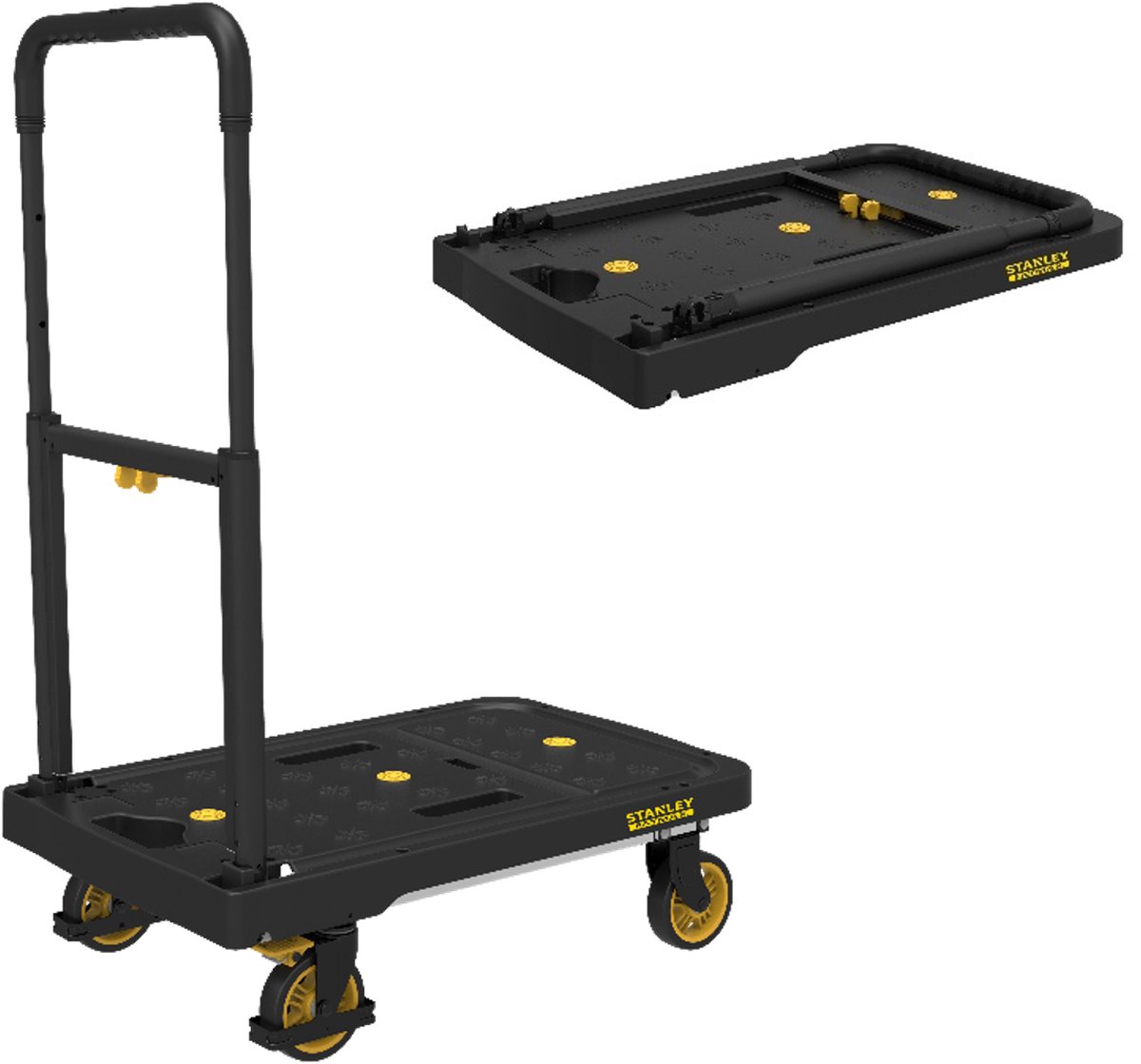 Stanley FXWT-712 - Opvouwbare Platformwagen - Max. 135KG - 60 x 40,5 CM - Geel/Zwart