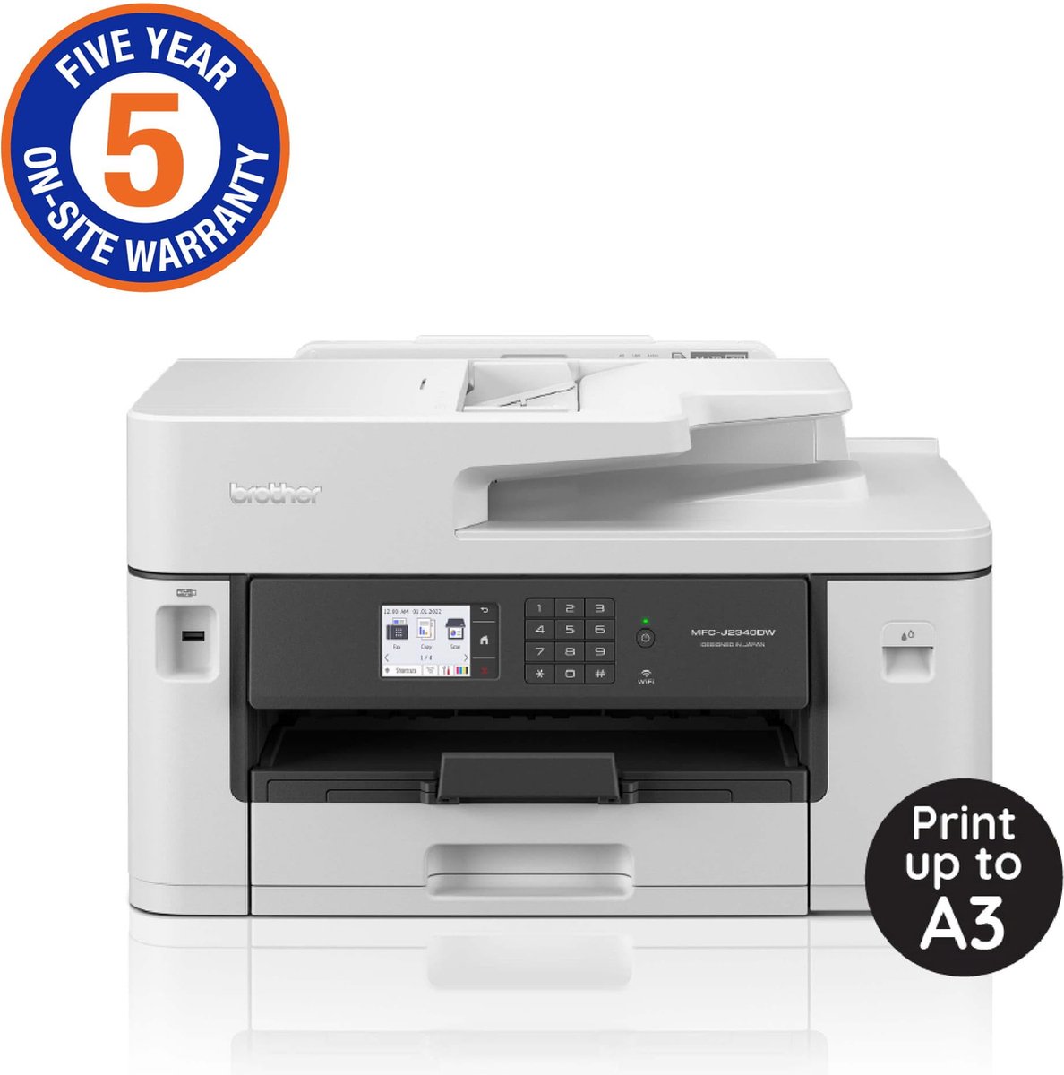 Brother MFC-J2340DW - Multifunctionele printer - Inkjet A3 1200 x 4800 DPI Wifi - Wit