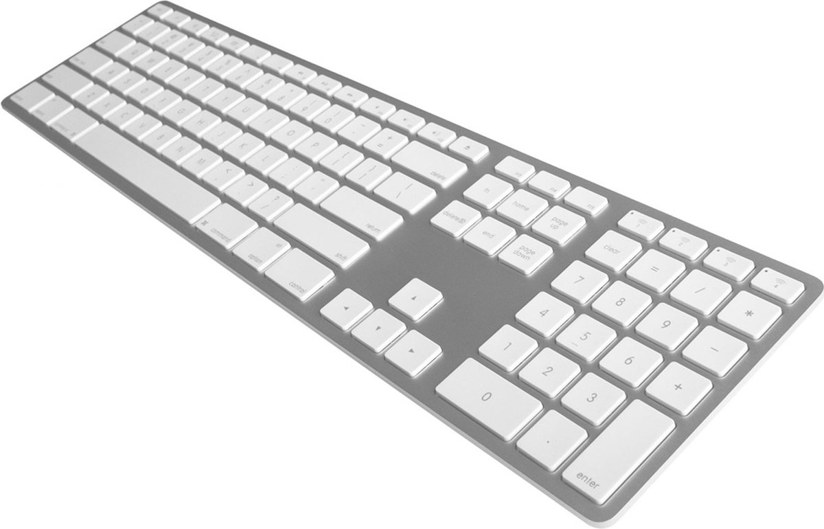 Matias FK418DCS-DE Wireless USB-C® Aluminum Keyboard for Mac Toetsenbord Draadloos QWERTZ, Duits, Macintosh Zilver