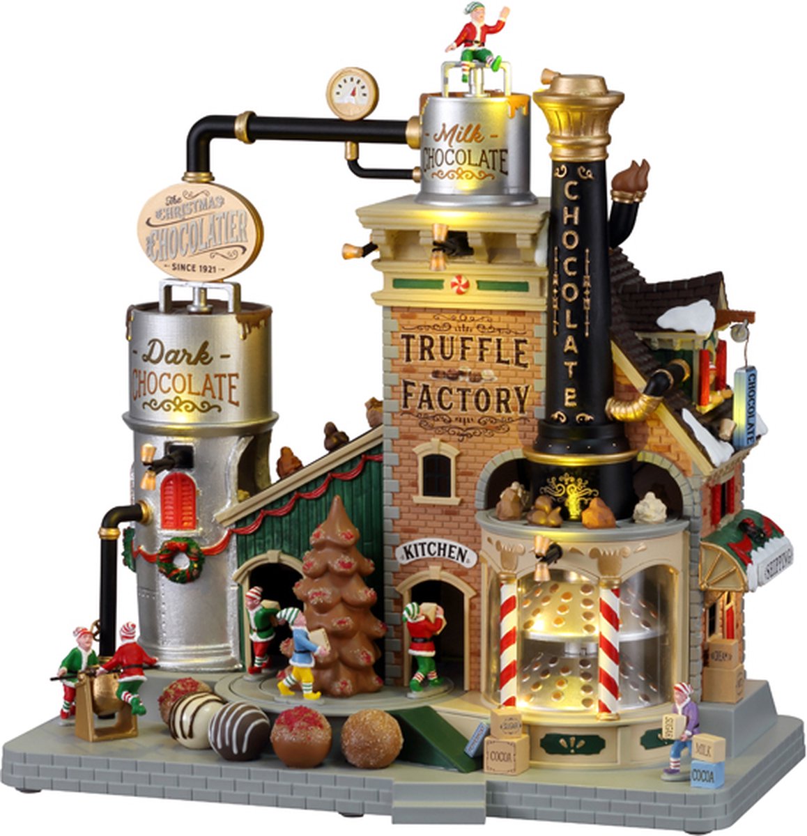 The Christmas Chocolatier Truffle Factory With 4.5V Adaptor Kerst - Lemax