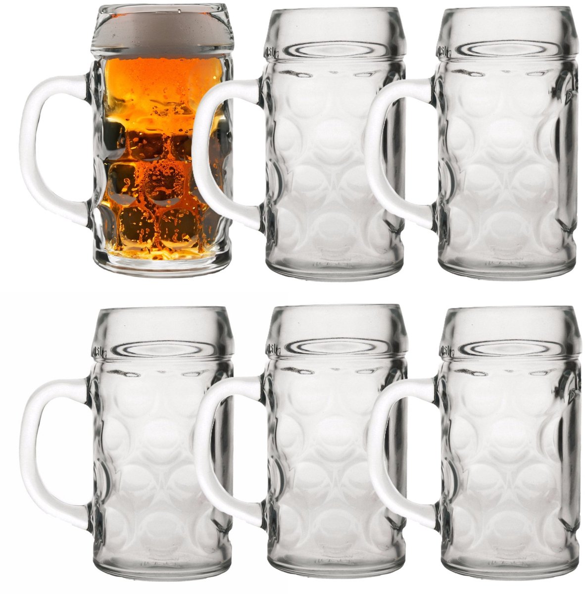 Bierpullen/Bierglazen - 0,5 liter - hard glas - 30x stuks - Bierfeest/Oktoberfest glazen -