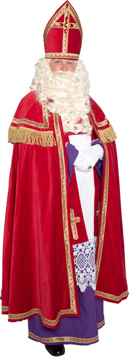 Sinterklaas kostuum - inclusief korte witte handschoenen One size -
